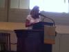 03 Holly reads scripture for Thursday worship at Chautauqua Institution